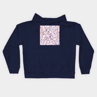 White pattern design with painted dots Kids Hoodie